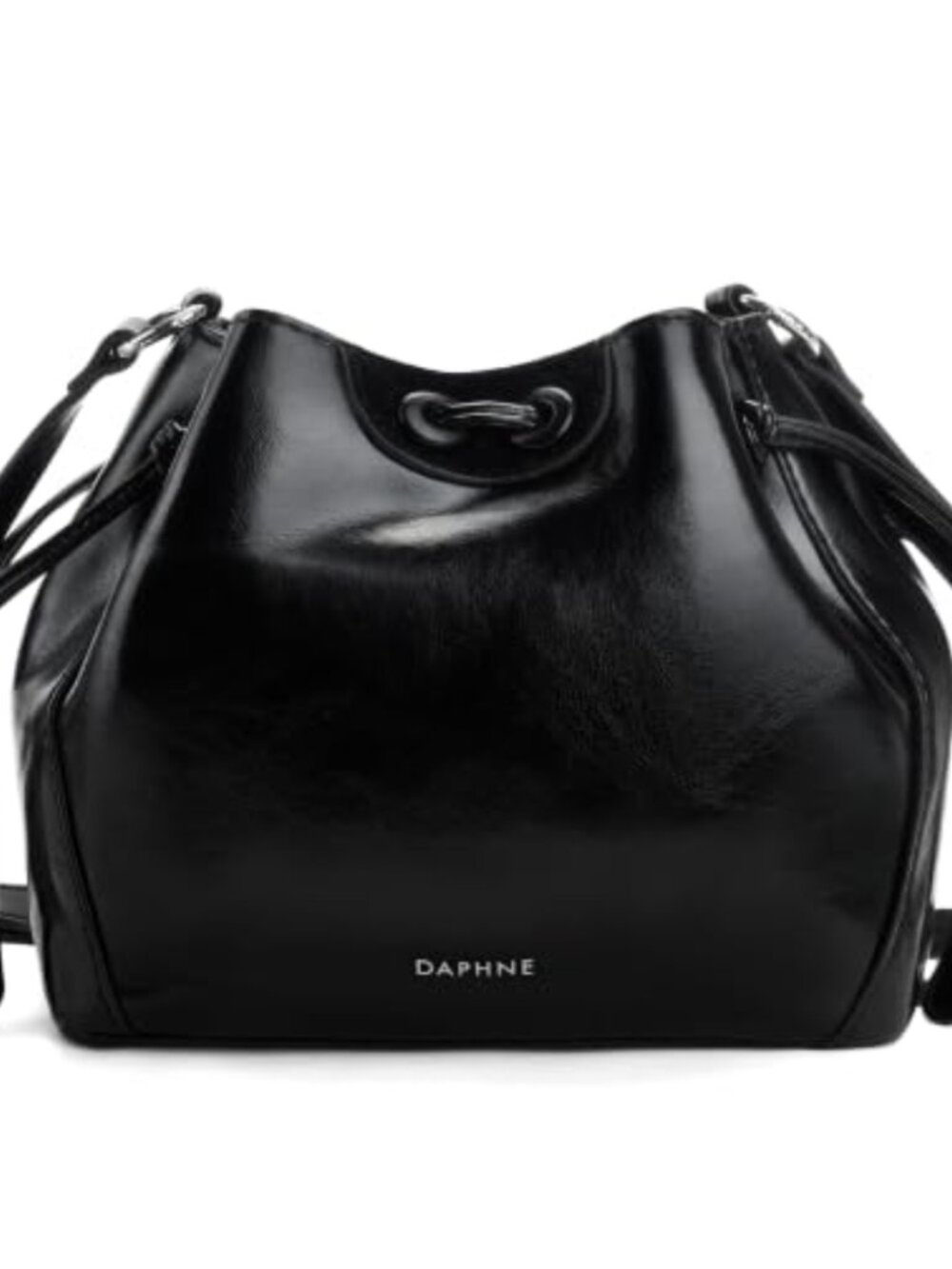 Leather Bucket Purse Drawstring Shoulder Bag Crossbody Small